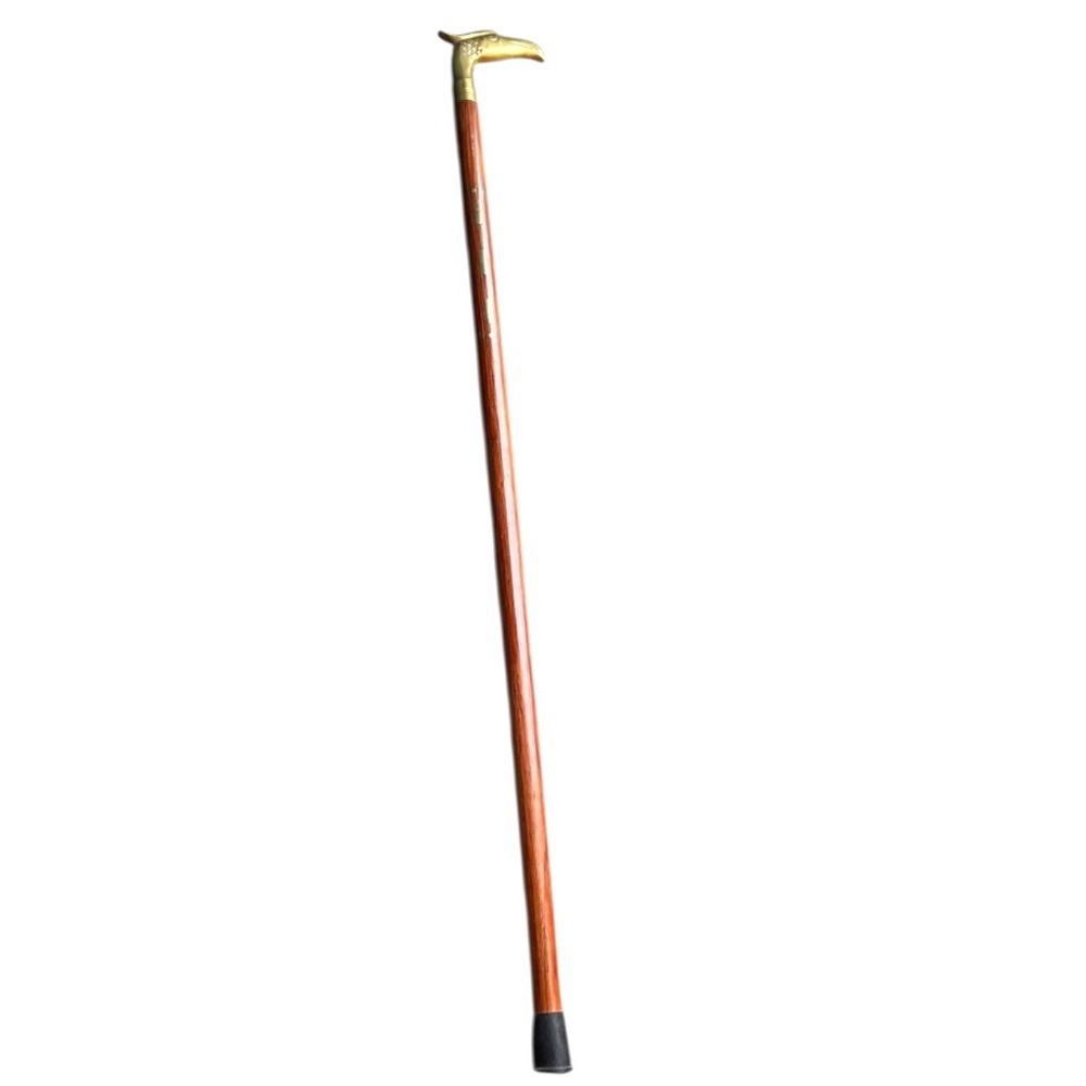 Vintage Brass Eagle / Hawk Head Walking Stick or Cane